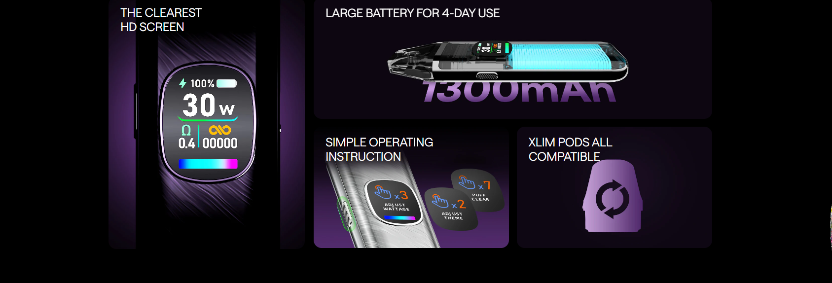 Oxva XLIM Pro 2 Pod Kit (Original) 1300 mAh Champion Blue подік - Описание Oxva XLIM Pro 2 Pod Kit (Original) 1300 mAh Champion Blue подік - Описание