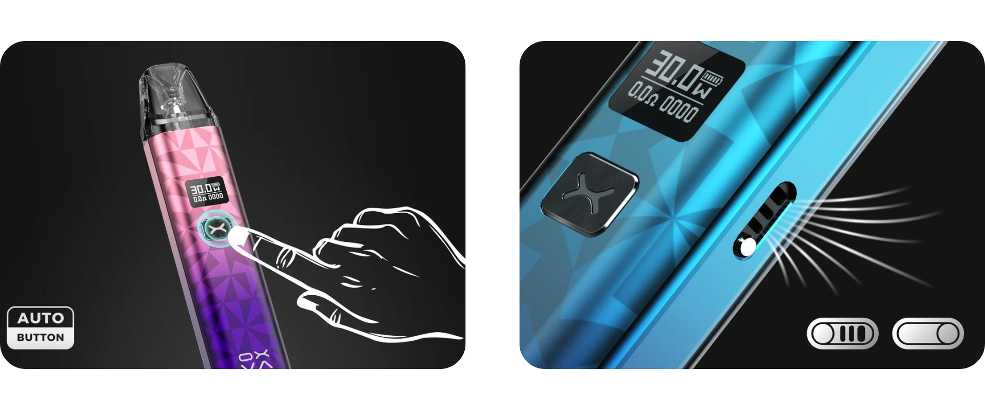 OXVA Xlim Pod System Kit Classic Edition 1000 mAh Gradient Blue Подік - Описание